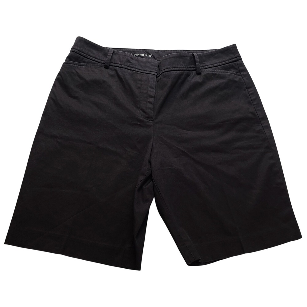 Talbots Perfect Short Black Cotton Blend Bermuda Shorts Women's 10P Petite NWOT